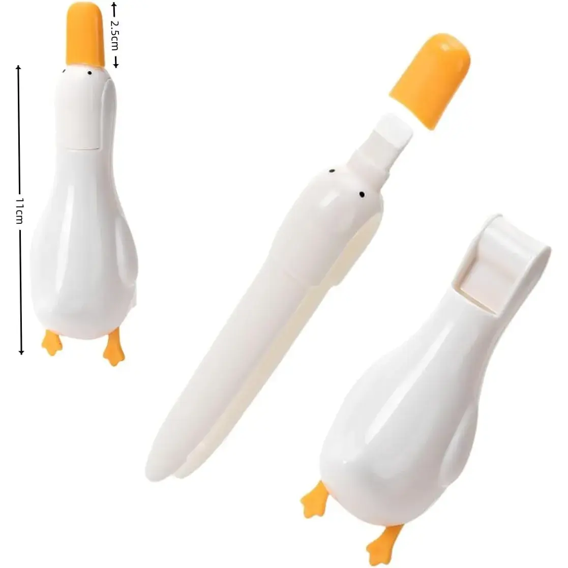 Cleste Multifunctional, 2in1, Cleste pentru Parul Cazut si Mini Racleta pentru Depuneri, din ABS, Model Rata, Alb (4)
