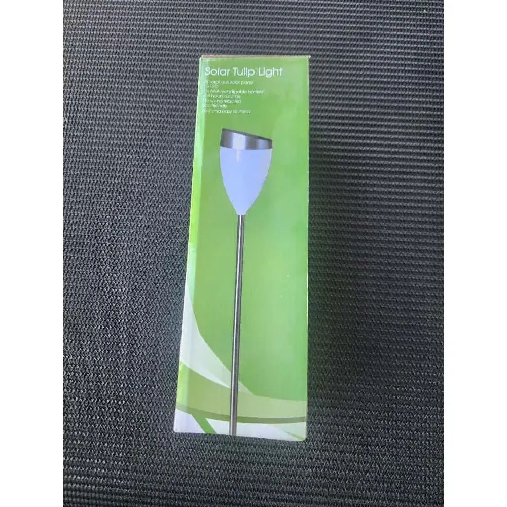 Lampa Solara pentru Gradina, Set 2 buc, Tip LED, Model Lalea Tulip Light, Timp de Functionare 6-8 h, Inaltime 62 cm, Rezistenta la Apa, Alb (4)