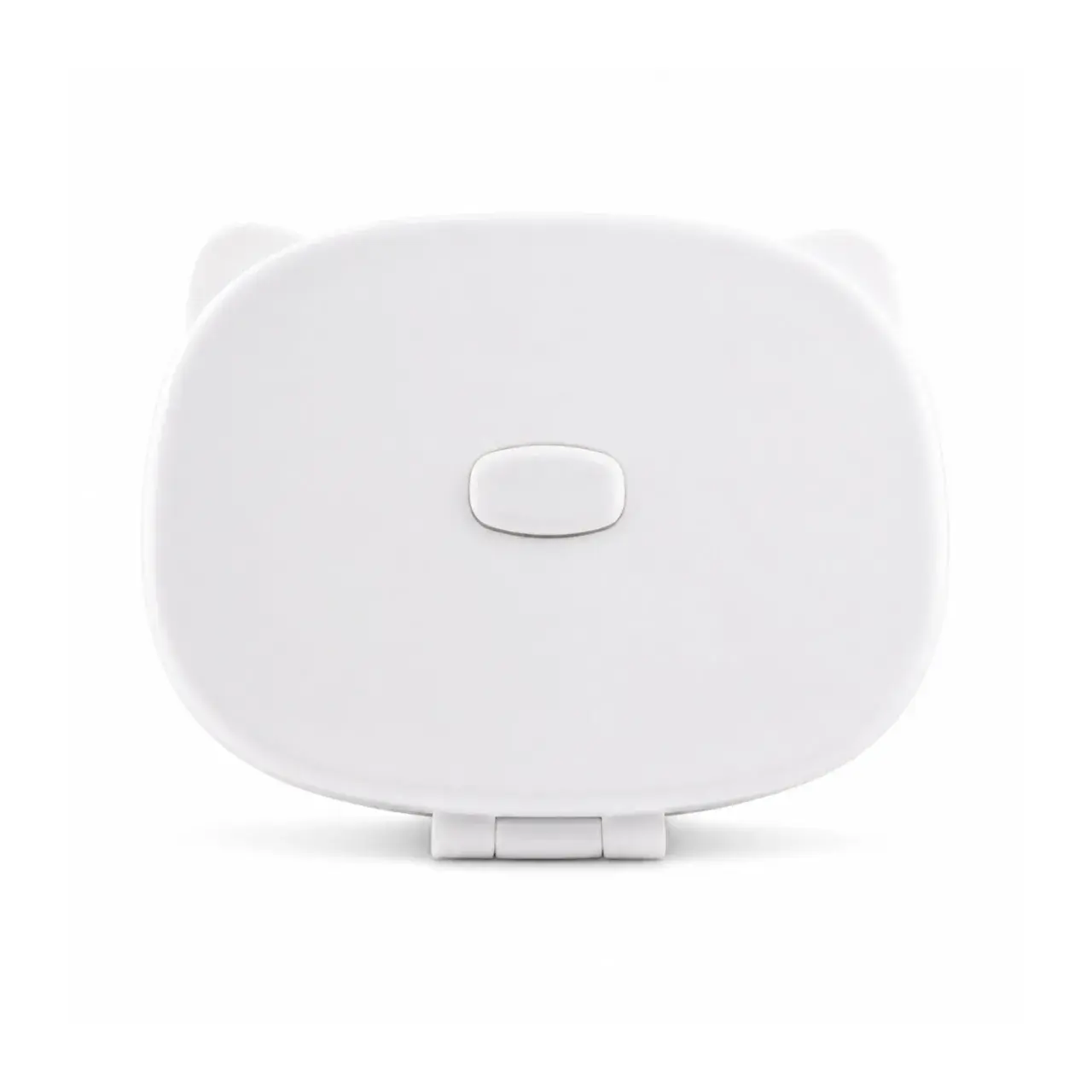 Cutie de Depozitare a Machiajelor si Accesoriilor cu Oglinda, Model Pisică, 4 Compartimente pentru Cosmetice și Accesorii, 17 x 13 x 6 cm, Alb (5)