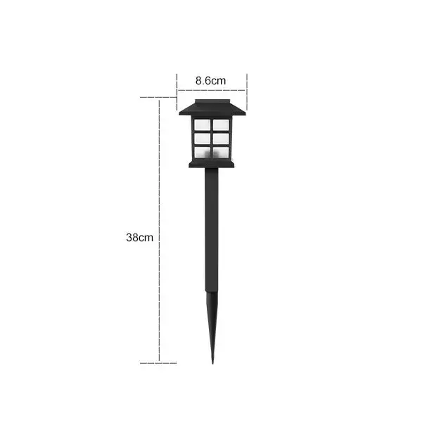 Lampa solara Led pentru gradina, Tip felinar, Rosu (4)