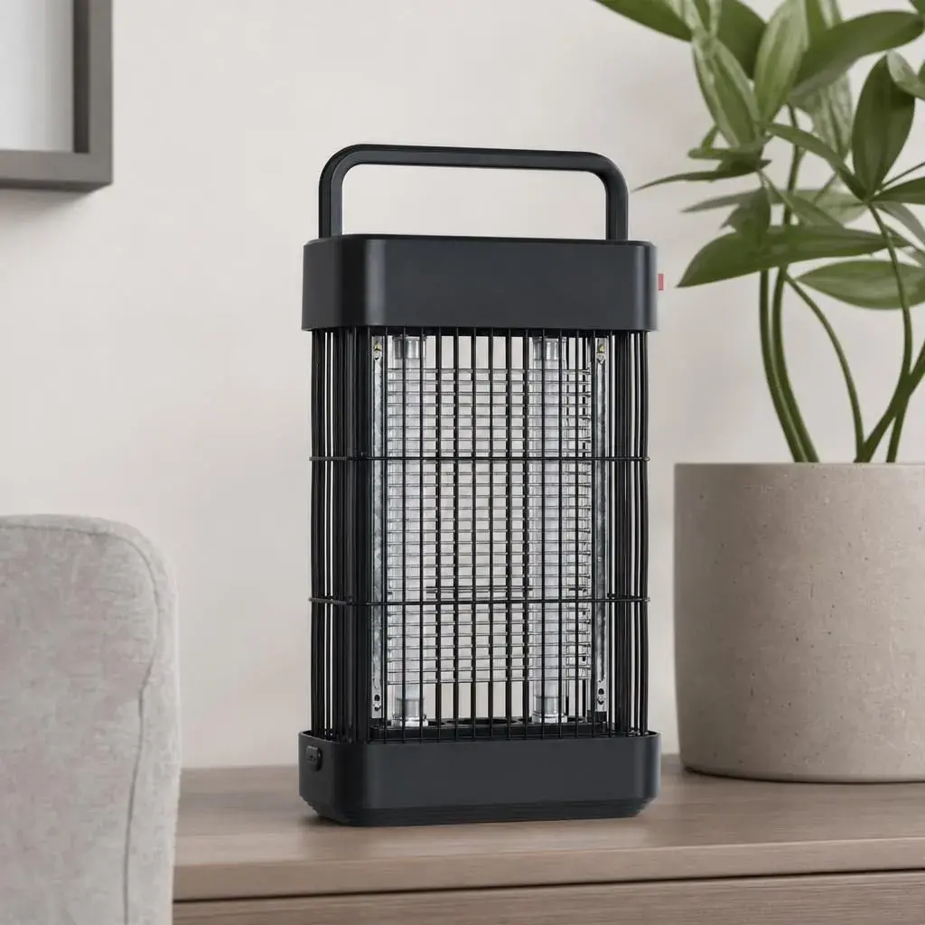 Lampa Anti-Tantari, Model Practic pentru Utilizare Zilnica, Alimentare Electrica si Design Portabil, Protectie Impotriva Insectelor, Utilizare Practica si Confort Sporit, Ideal pentru Casa, Terasa, Curte, 38.5 x 20.5 cm, Negru (6)