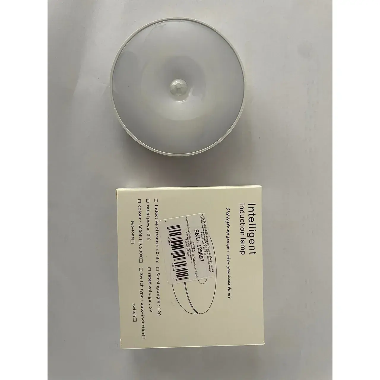 Lampa de Veghe LED, cu Senzor de Miscare, Lumina Alba Calda si Rece, Incarcare USB, 0.6W, 300mAh, Design Rotund, Alb, 8.5x2.3 cm (8)