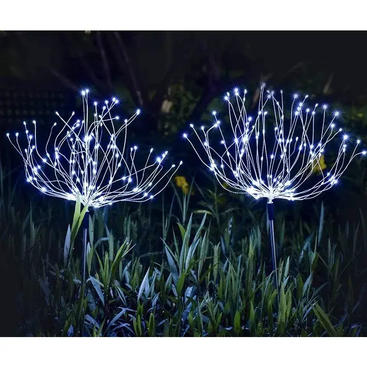 Lampa solara sub forma de artificii, 90 LED-uri, alb rece (4)