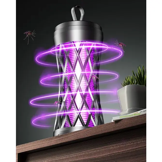 Lampa Anti-Insecte, Lumina UV, Electrica, Incarcare USB, 5V, 1A, Silentioasa, 12 x 6 m, Negru (2)