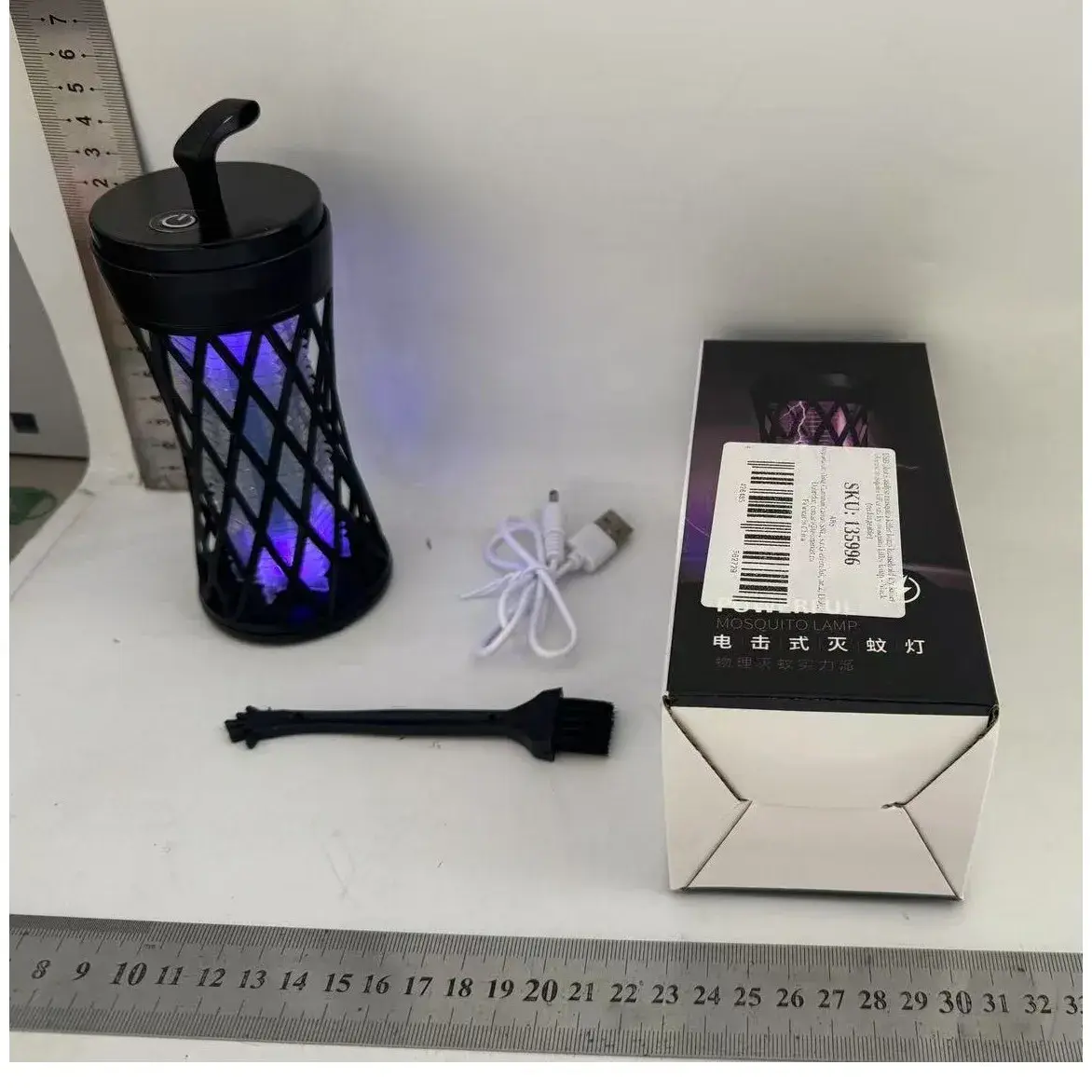 Lampa Anti-Insecte, Lumina UV, Electrica, Incarcare USB, 5V, 1A, Silentioasa, 12 x 6 m, Negru (8)