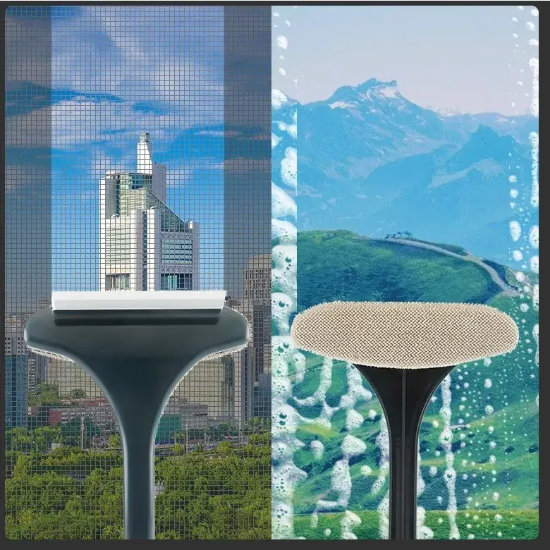 Perie de Spalat si Curatat Geamuri, pentru Plase si Suprafete Diverse, 46x16x5 cm, Verde Inchis-Alb (6)