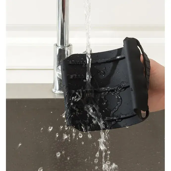 Suport de Silicon Multifunctional de Mana, pentru Cuptor, Alimente Fierbinti, Carne, Izolare Termica, Anti-alunecare, 18x12x1.5 cm, Negru (3)