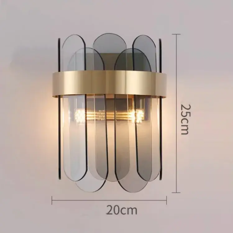 Lampa de Perete in Interior, Lampa de Lux pentru Decor de Interior, Corp de Iluminat Tip aplica, din Inox Auriu si Cristal, Lumina Calda Rece Neutra, 25 x 20 cm, Ideal pentru Camere Mici si Medii, Negru Auriu (3)