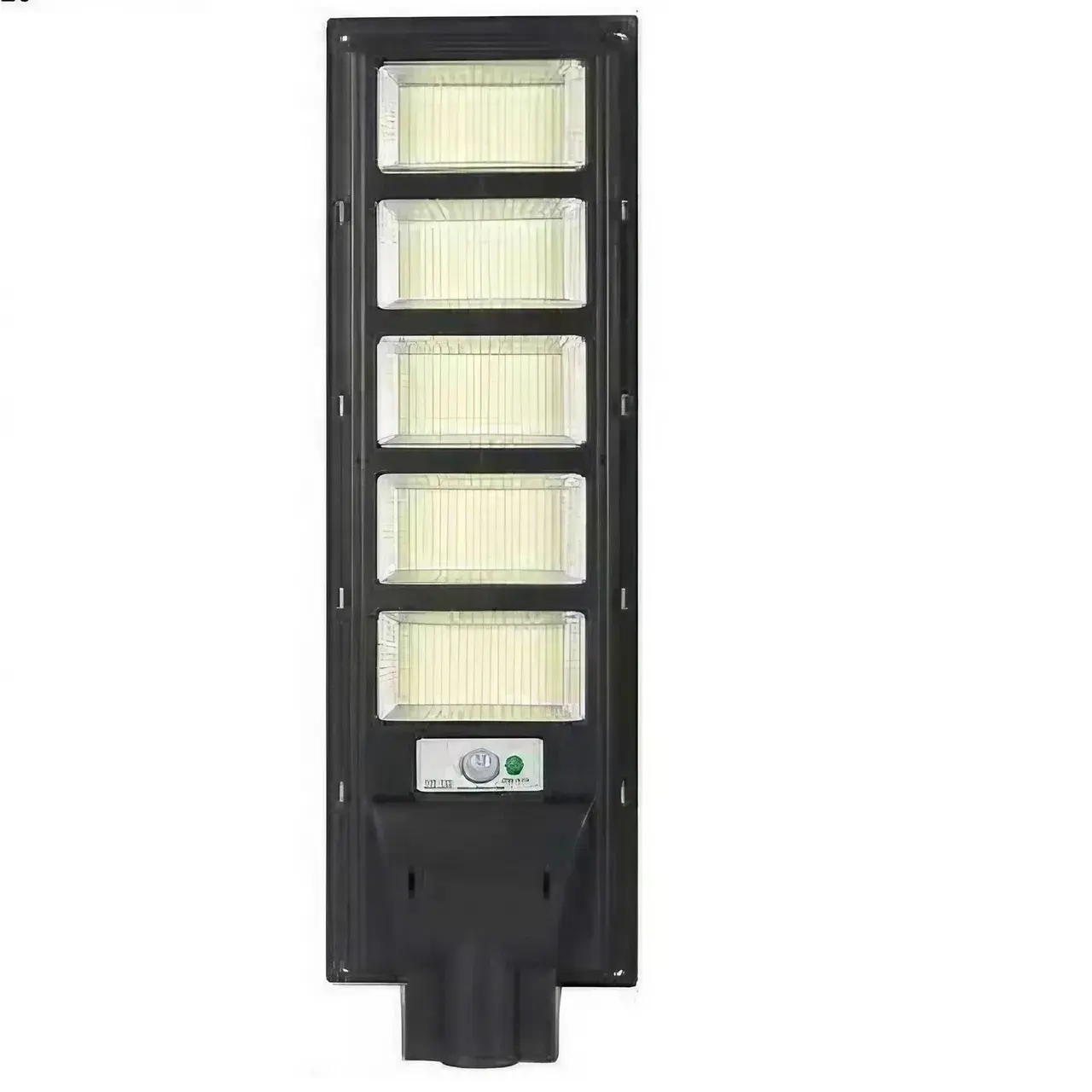 Lampa solara stradala, cu telecomanda, senzor de miscare si lumina, suport prindere, 240 LED-uri, IP65, ABS, 12AH, 250W, temperatura culoare 6500K, 70x18.8x5 cm, autonomie 10-12 ore, negru