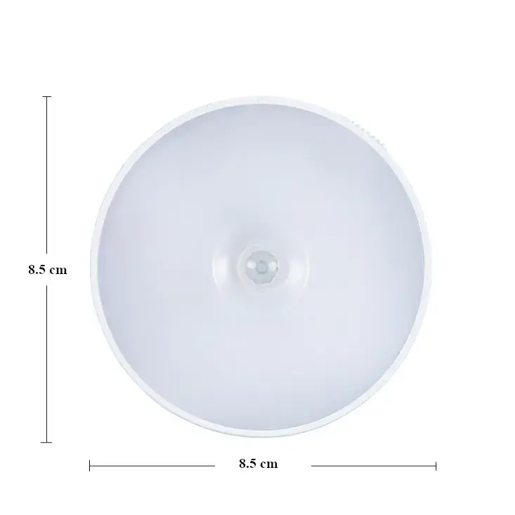 Lampa LED cu senzori de miscare, incarcare USB,3.7V, 400mah, 8.5 x 2 cm, material ABS, portabila, pentru camera bebelusului, dormitor, bucatarie, baie, 2 culori, lumina calda si rece, carcasa alba (5)