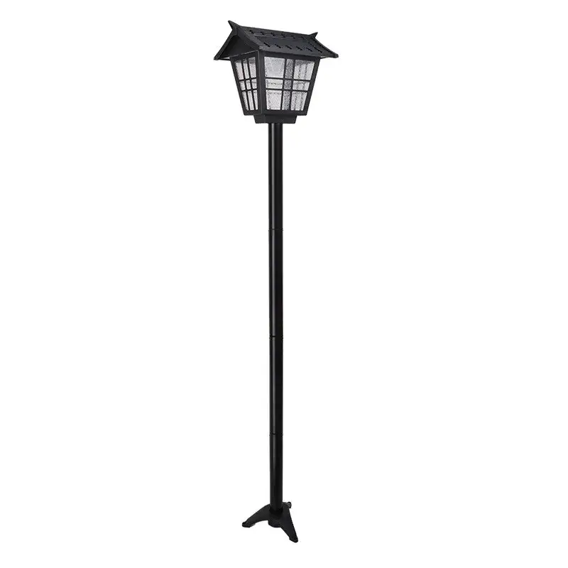 Lampa solara de tip stalp pentru gradina, Alb Rece