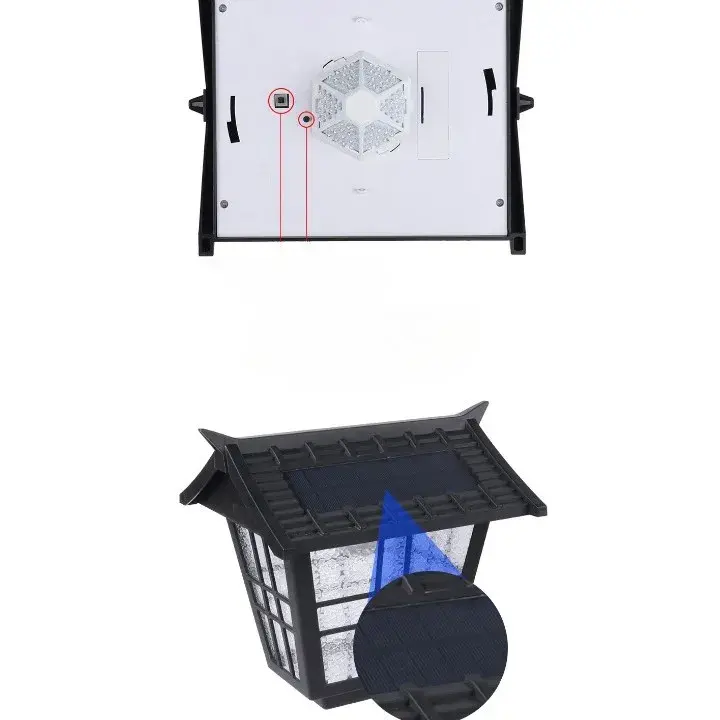 Lampa solara de tip stalp pentru gradina, Alb Rece (4)