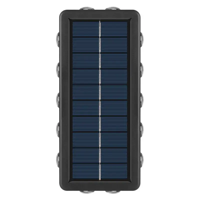 Lampa Solara, 8+4 LED, Lumina Alba/Calda, din ABS+PC, 8 x 17.7 x 3.7 cm, Negru (2)