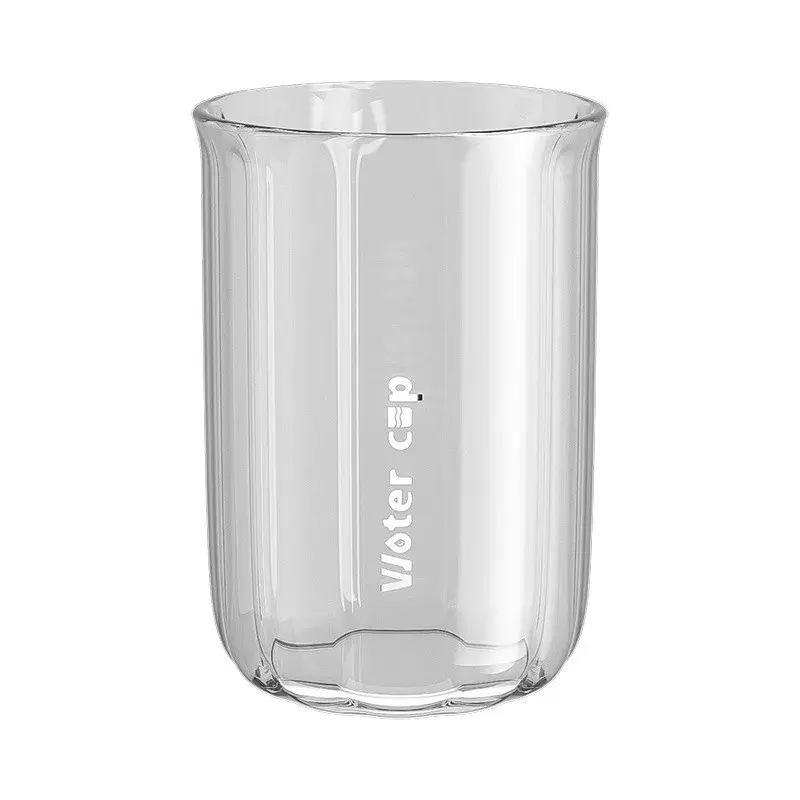 Cana de Apa pentru Clatit, pentru Periuta de Dinti, 200 ml, 10.4 x 7.3 cm, Gri Transparent (4)