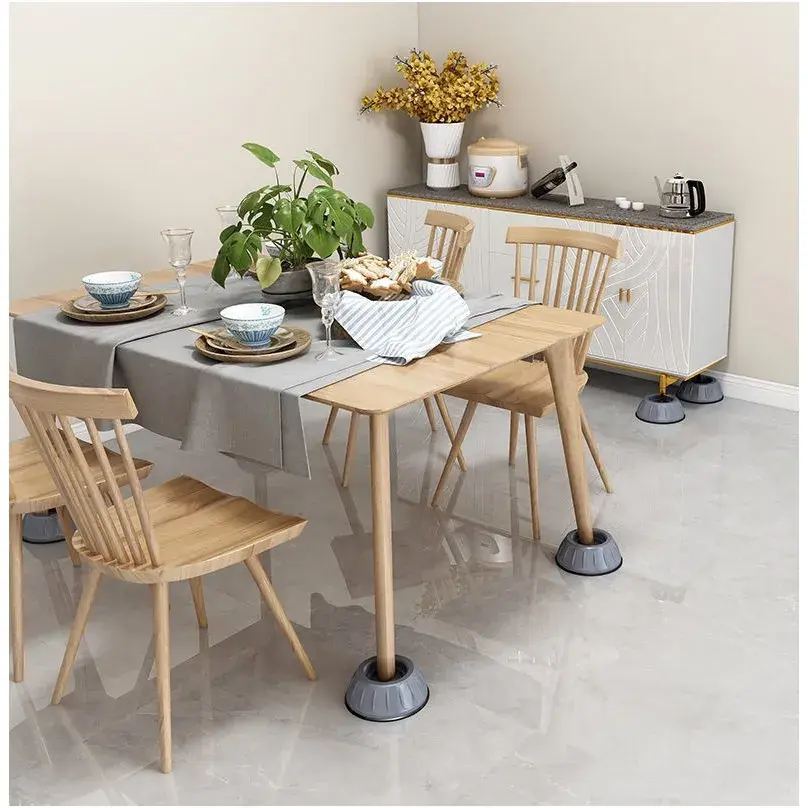 Set de 4 Picioare Antivibratii, 8 cm, Gri, cu Ventuza Cauciuc, Instalare Rapida, pentru Masina de Spalat, Uscator sau Frigider (3)
