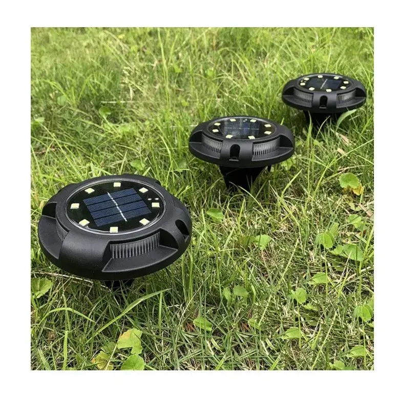 Lampa solara LED tip spot pentru gradina, cu 4 leduri laterale multicolore si 8 leduri principale alb cald, IP65, material ABS, baterie 2V, 700 mah, 11x13.5 cm, multicolor (5)