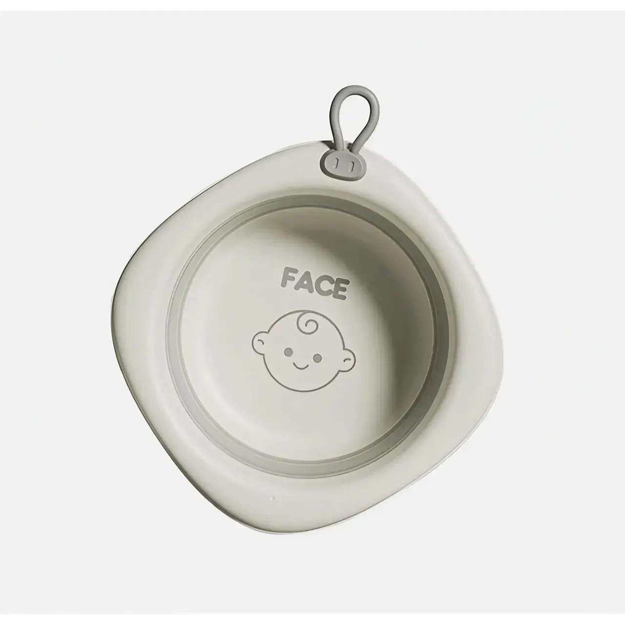 Cada Pliabila pentru Baie pentru Copii, Cadita pentru Bebelusi, Model Romb pentru Fata, Gri, 31.5x31.5x3.5 cm, 3L (5)