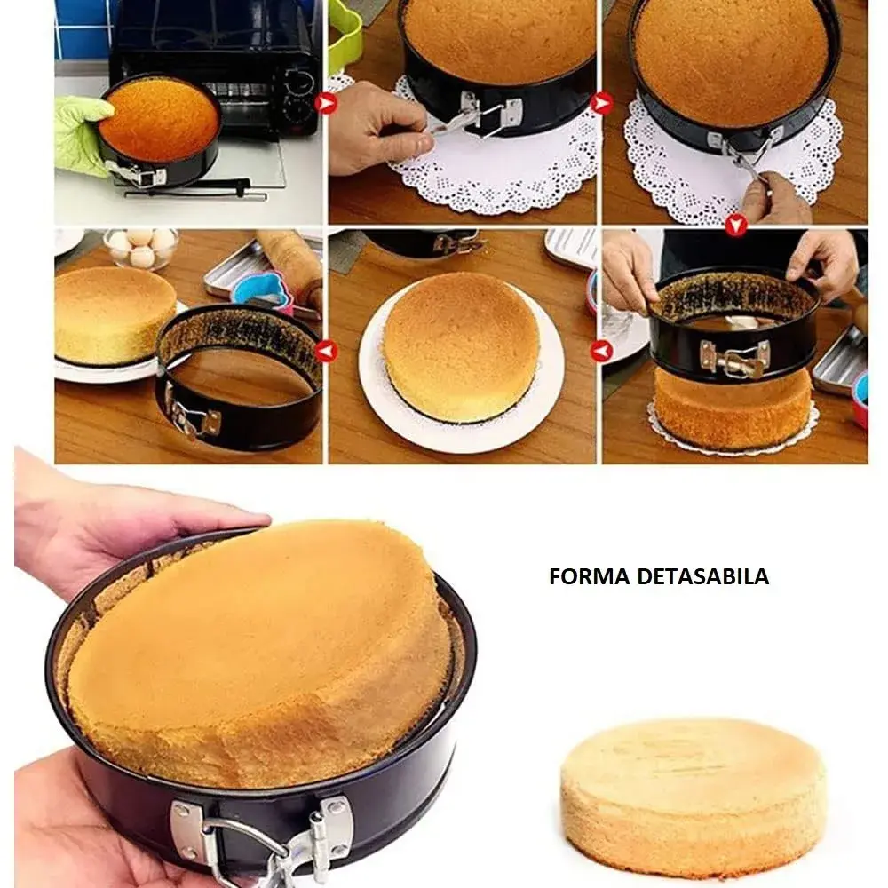 Set de 216 Piese de Copt pentru Prajituri, 3 Tavi de Copt, Nivelator, Forme Cupcake, Pos pentru Ornat cu 7 Capete, Feliator Tort, din Otel Inoxidabil, Multicolor (6)