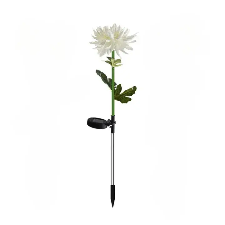 Lampa Solara LED tip Crizantema cu o floare pentru Gradina, Inaltime 80 cm (2)