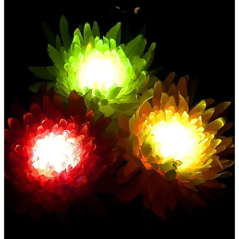 Lampa Solara LED tip Crizantema cu o floare pentru Gradina, Inaltime 80 cm (4)