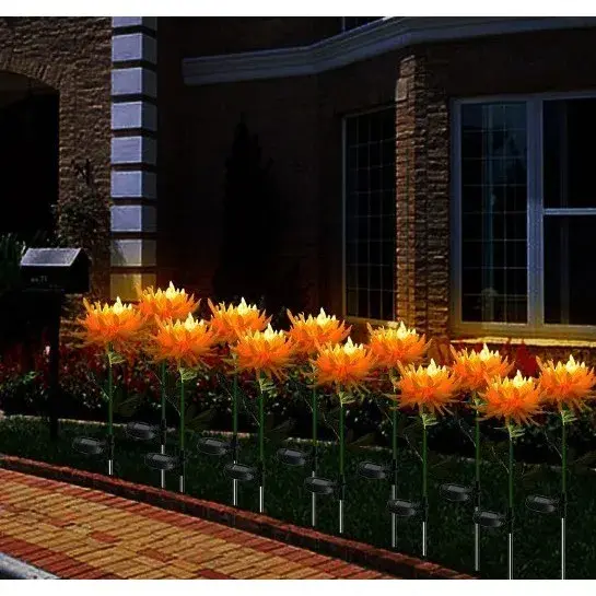 Lampa Solara LED tip Crizantema cu o floare pentru Gradina, Inaltime 80 cm (6)