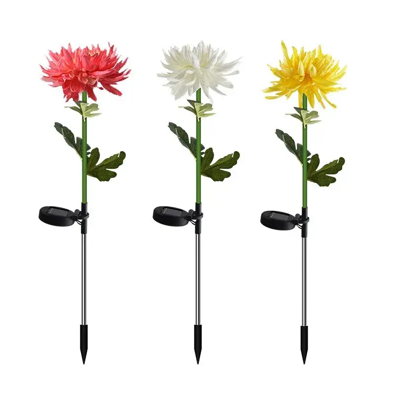 Lampa Solara LED tip Crizantema cu o floare pentru Gradina, Inaltime 80 cm (8)