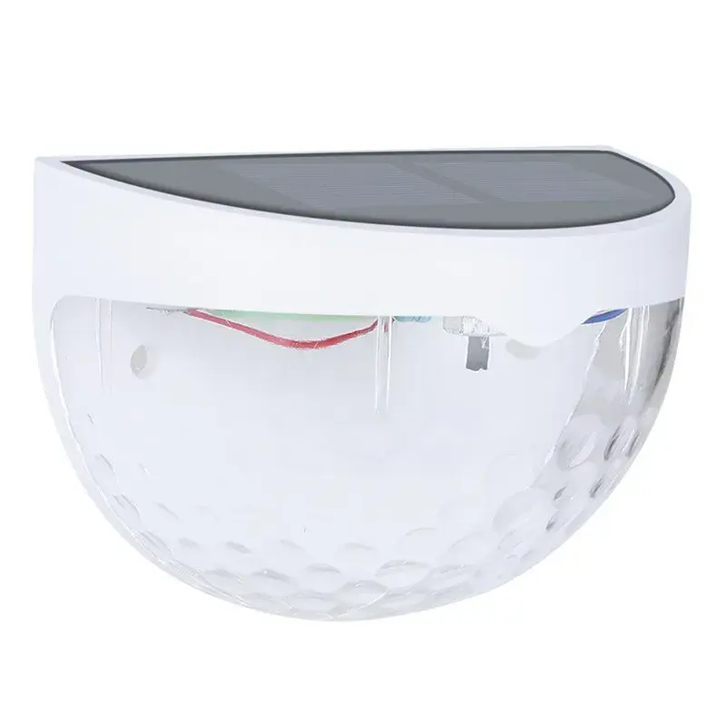 Set 2x Lampa solara de perete 6LED, carcasa alba, lumina alb cald (2)