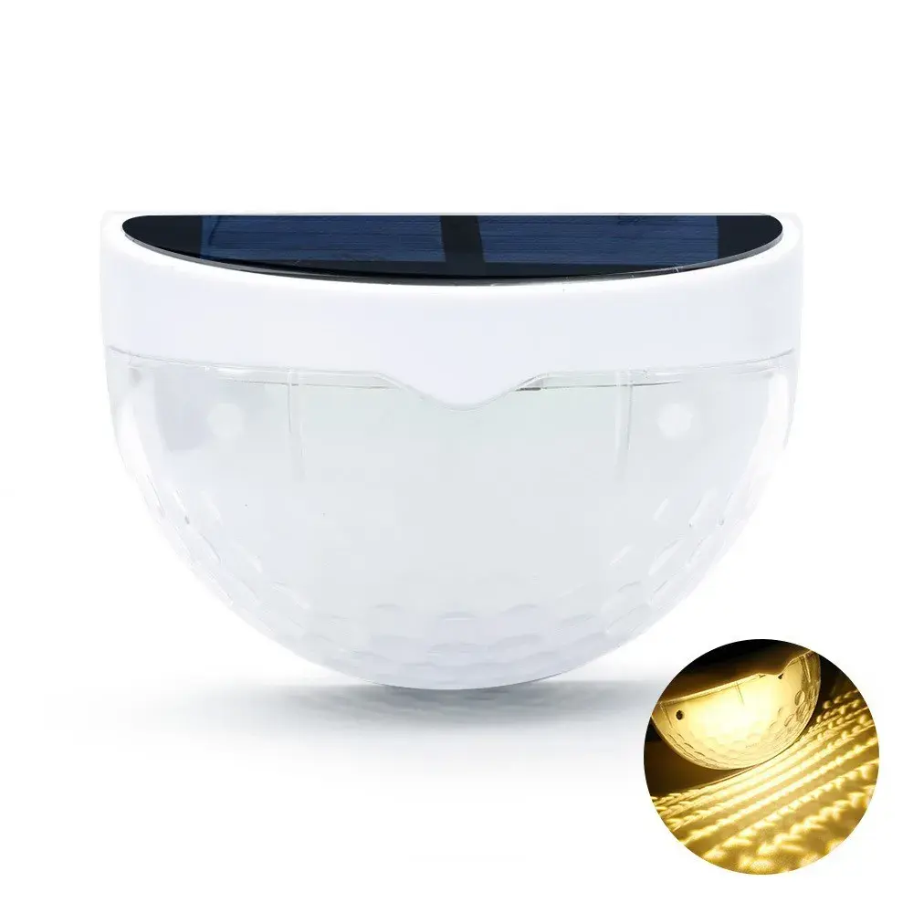Set 2x Lampa solara de perete 6LED, carcasa alba, lumina alb cald (4)