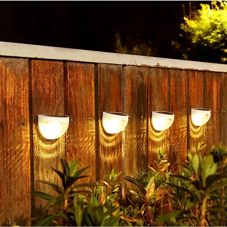 Set 2x Lampa solara de perete 6LED, carcasa alba, lumina alb cald (6)