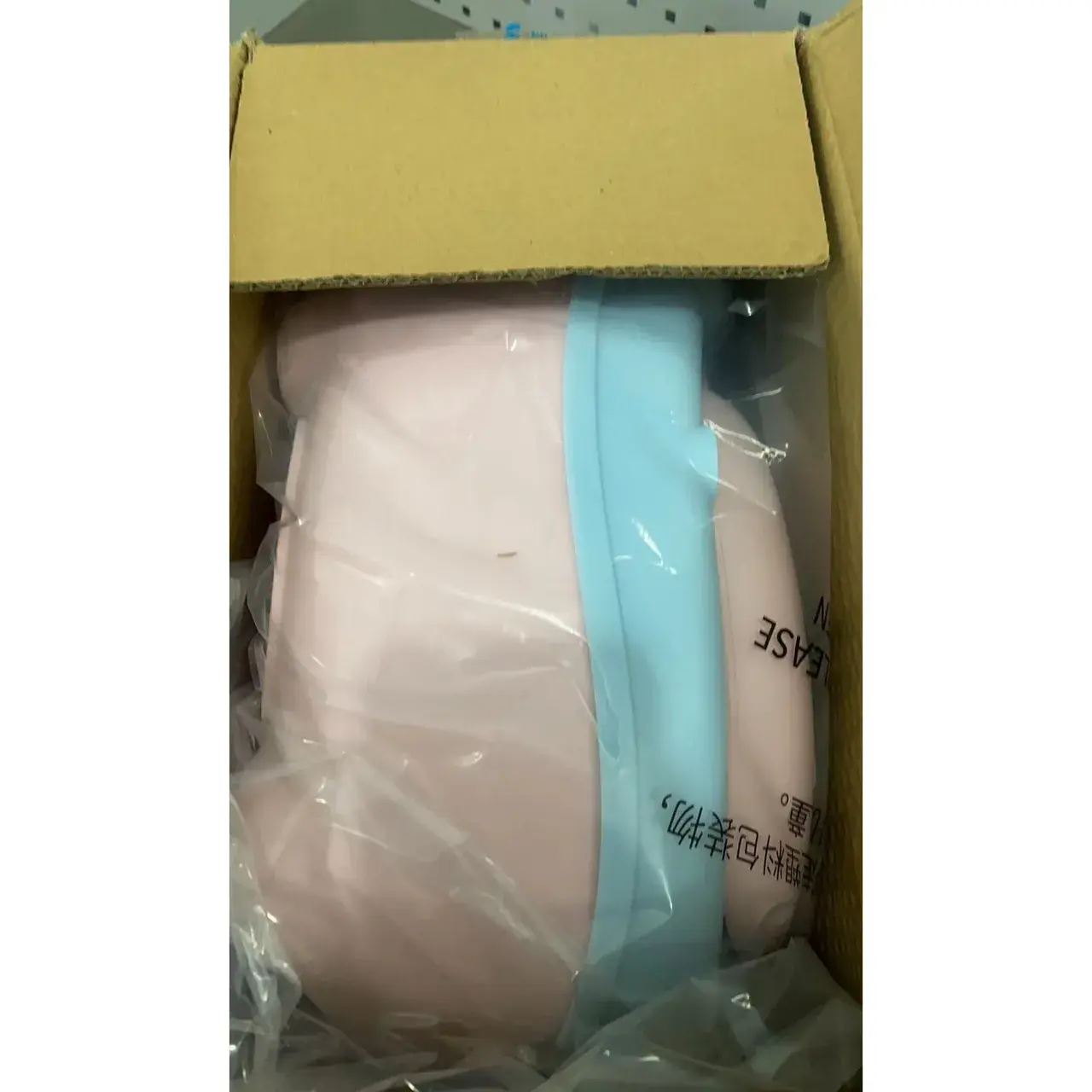 Olita pentru Copii, +6 luni, Compartiment Detasabil, cu Capac, Antiderapanta, din Plastic, Colac Moale, Model Animat Ciclop, cu Maner, 33 x 21 x 45 cm, Albastru/Roz (2)