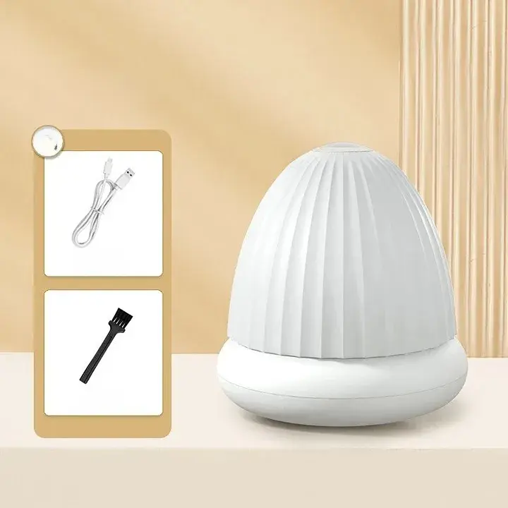 Aparat de Scame 2 in 1, Curatare Haine si Lampa de Veghe, 3 Trepte, Incarcare Tip C, 4 W, 9 x 10 cm, Alb (3)