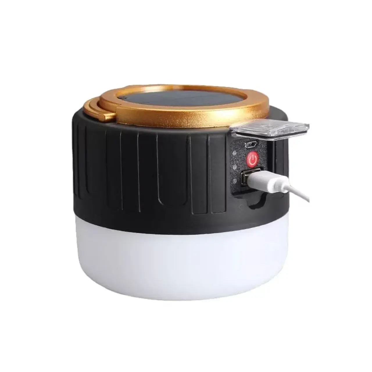 Lampa Portabila, Incarcare Solara + USB, Afisaj Inteligent al Bateriei, Raza de Actiune 32 mp, 6x9x11 cm, 3 Moduri, Negru (5)