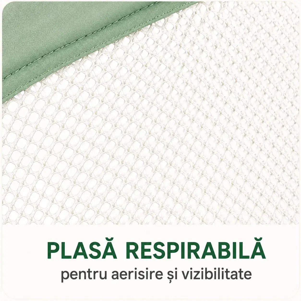 Tarc de Joaca pentru Bebelusi cu Poarta de Siguranta, DNT-147, 180 x 120 x 65 cm, pana la 3 ani, Spatiu de Joaca pentru Interior/Exterior, Portabil pentru Curte, Plasa Respirabila, ABS Poiester, Verde (5)