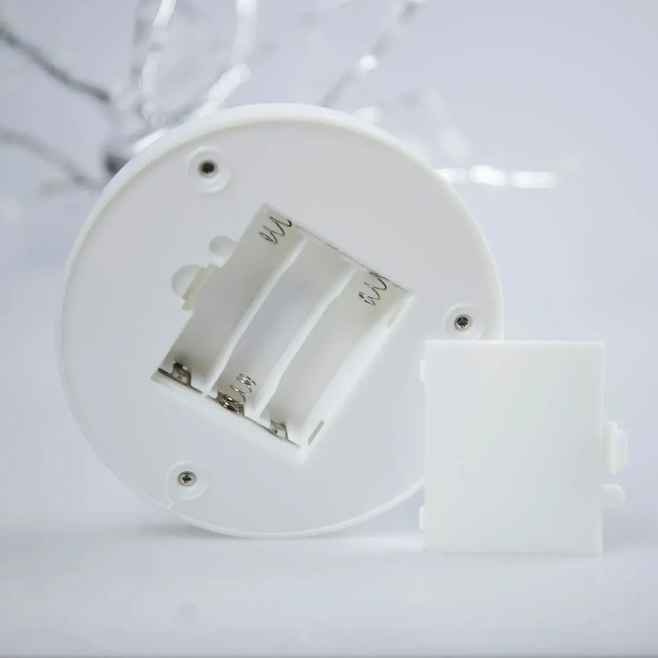 Lampa de veghe LED cu baterii si USB, Model Copac din cupru, Alb rece (6)