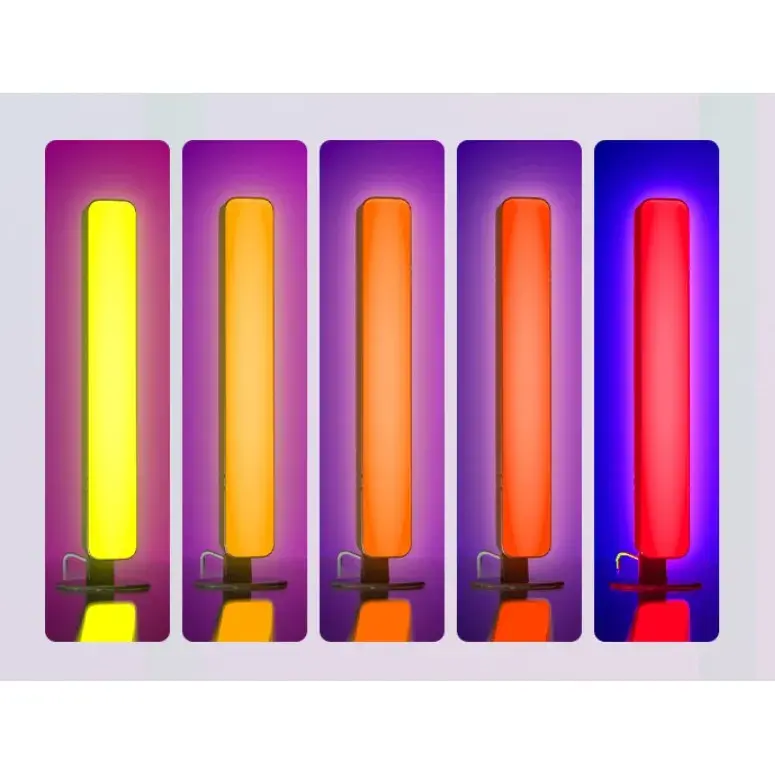 Lampa de Birou, RGB Colorat, 14 LED, Putere 5V, Telecomanda cu 24 de Taste, Cablu USB, Negru, 25.5x4x3.5cm (6)