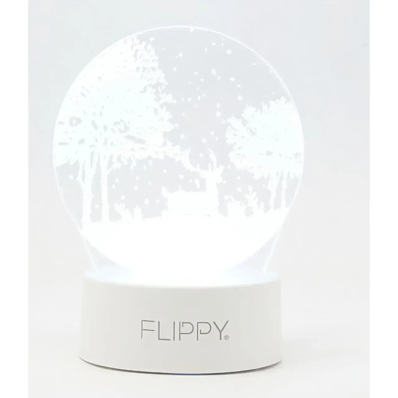 Lampa LED decorativa, 3D, Peisaj de iarna, cu telecomanda, doua moduri de alimentare USB si baterii, 20 cm inaltime, din material acril si lumina multicolora, alb (6)