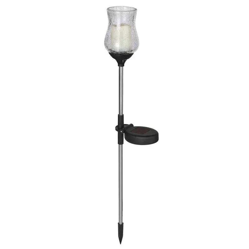 Lampa solara LED tip Lalea pentru gradina, inaltime 55 cm, material sticla si ABS, 2V, ABS, 600mAh, alb cald (2)
