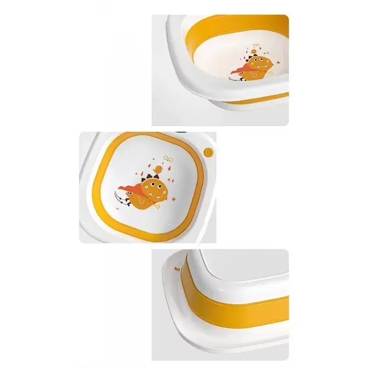 Lavoar Pliabil, pentru Copii 1-8 Ani, Model Animat, din PP+TPE, 32x29x10 cm, Portocaliu (2)