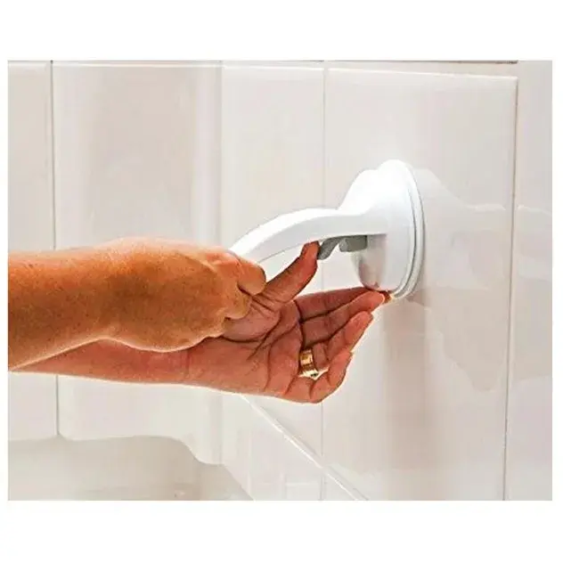 Suport de Picior pentru Baie, cu Ventuză, din PP și PVC, Antiderapant, pentru Ras și Îngrijire Personală, 11.5 x 15 cm, Alb (5)