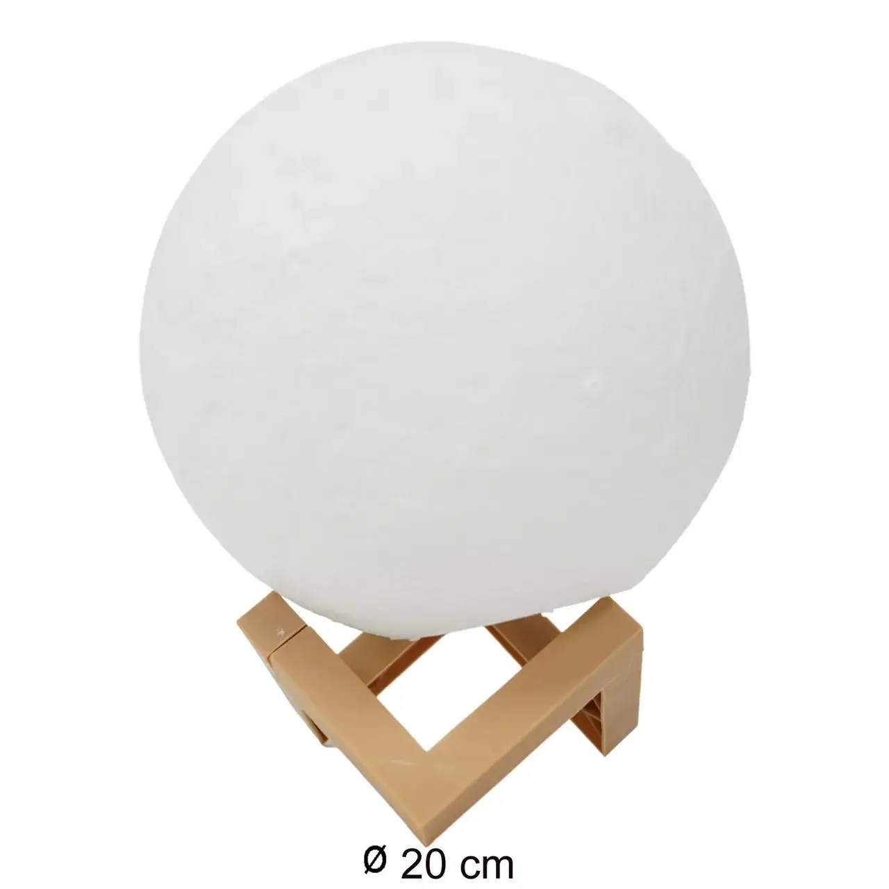 Lampa de veghe luna 3D Moon Light, lumina LED alb cald, alimentare baterii, stand din plastic, 20 cm (7)