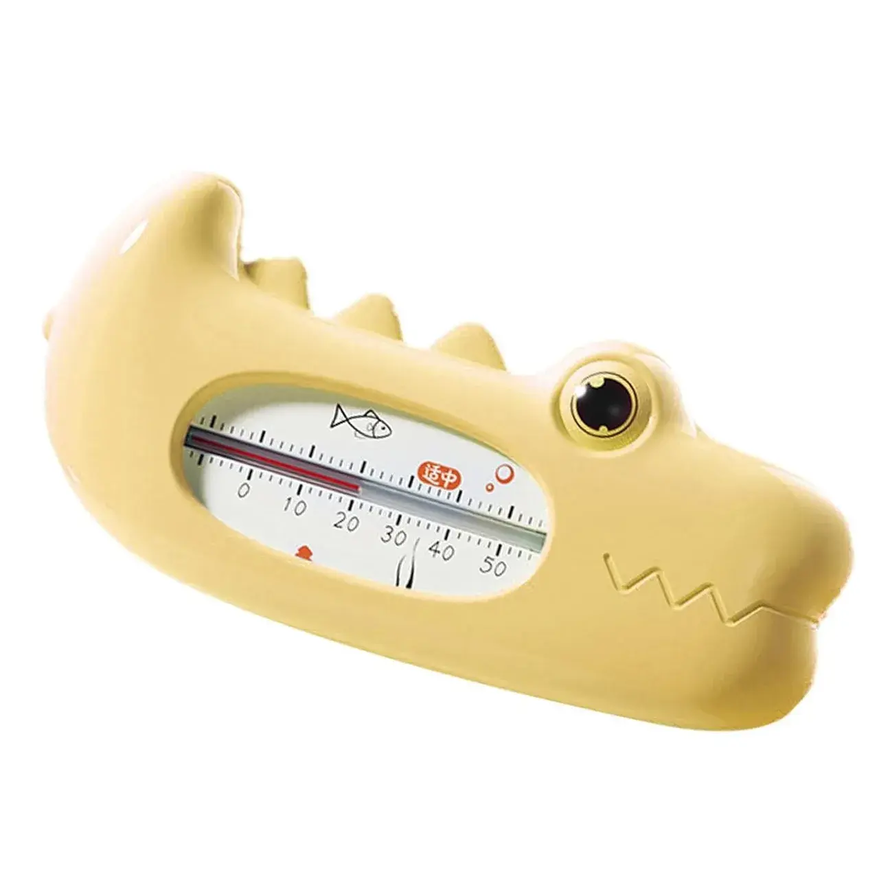 Termometru pentru Baie, Plutitor, Rezistent la apa, Multifunctional, Model Crocodil, 2.7x6.5x3.7 cm, Galben (5)