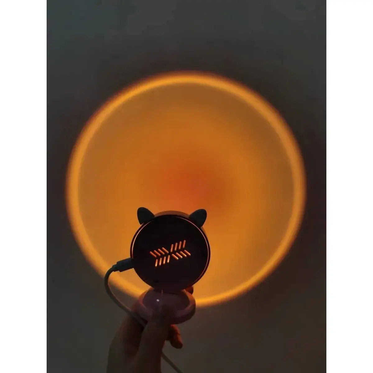 Lampa de veghe cu proiectie Multicolor RGB cu telecomanda, lumina ambientala pentru atmosfera romantica, iepuras, Roz (4)