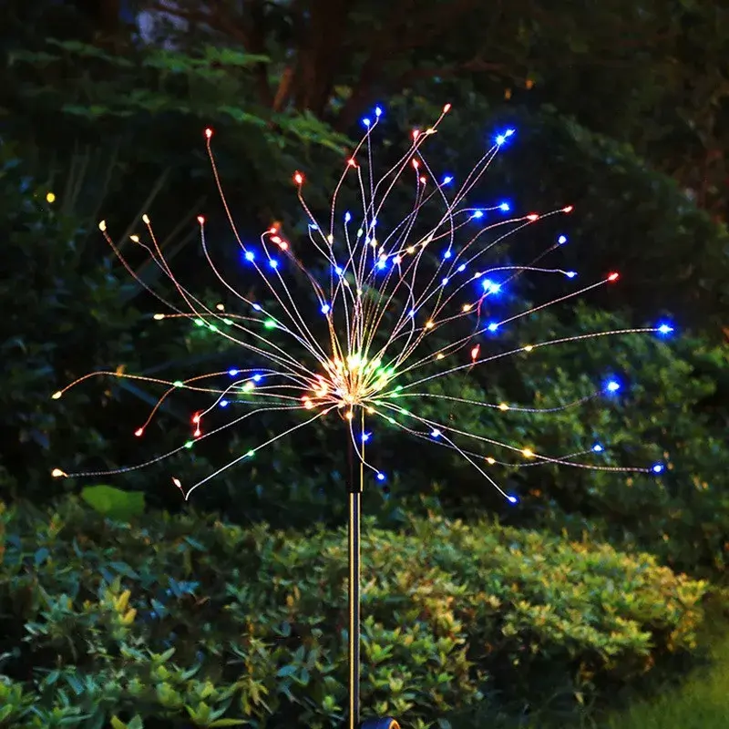 Lampa solara sub forma de artificii, 120 LED-uri, multicolor (8)