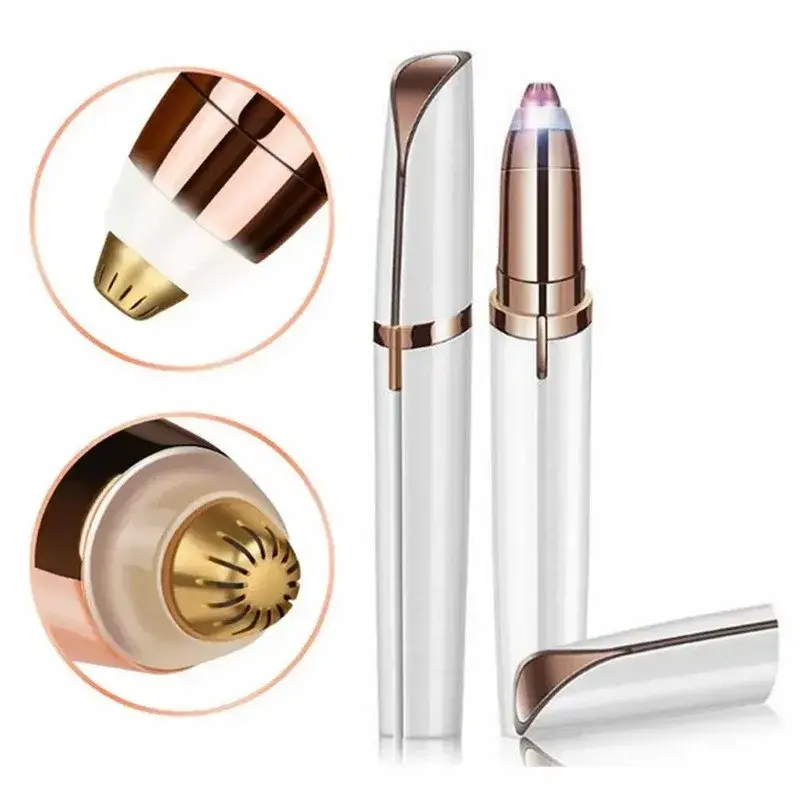 Trimmer Facial pentru Sprâncene și Păr Facial, Reîncărcabil USB, Design Compact, ABS, Alb, 1.5 x 13 cm (2)