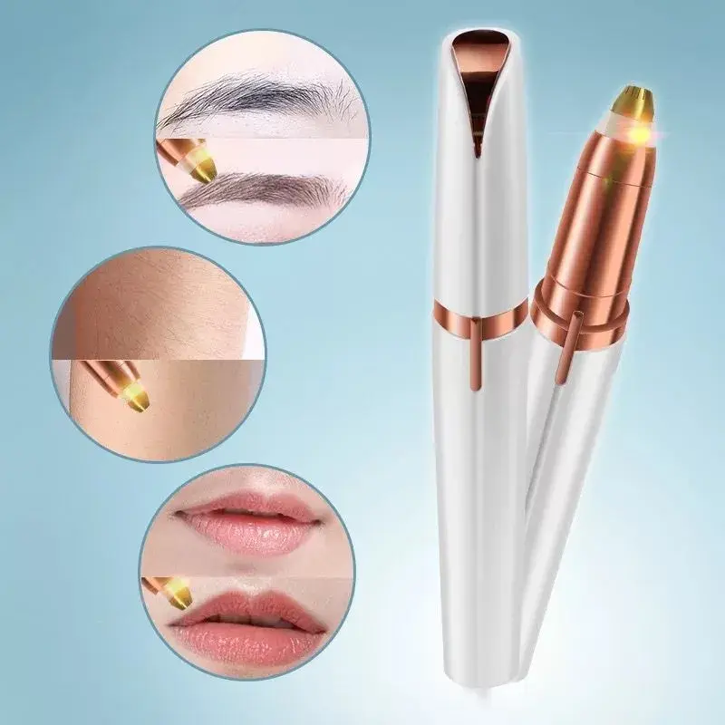 Trimmer Facial pentru Sprâncene și Păr Facial, Reîncărcabil USB, Design Compact, ABS, Alb, 1.5 x 13 cm (5)