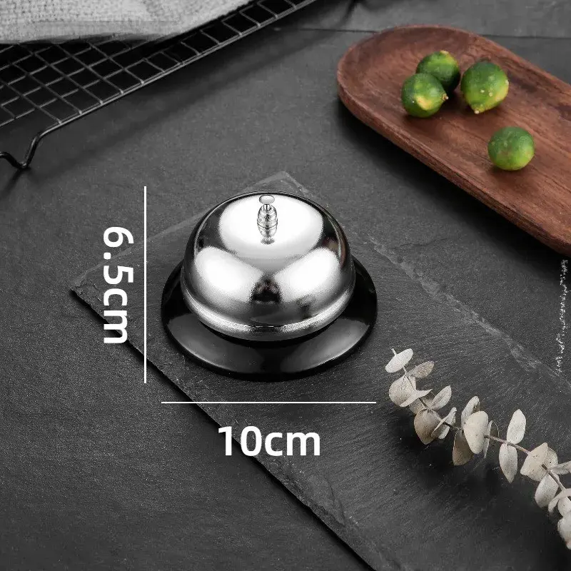 Clopotel sonerie metalica, pentru receptie hoteluri, baruri, restaurante, material metal si plastic, 6 x 10 cm, argintiu (3)