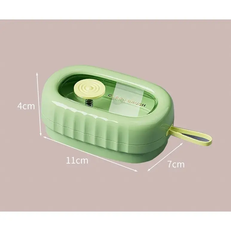 Perie de Spalat Haine, cu Dispenser pentru Detergent, 4 Perii de Curatare, din ABS + PS, Verde (5)