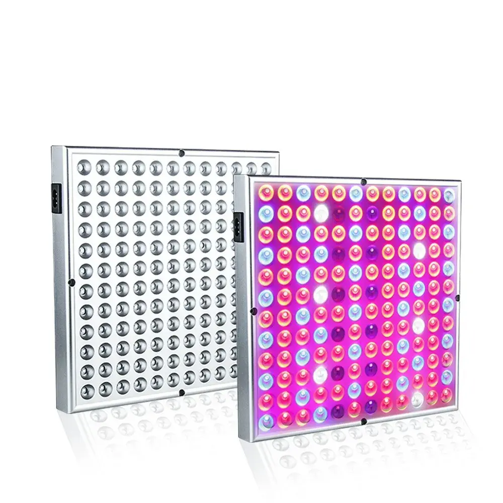 Lampa LED 45W, pentru cresterea plantelor in interior, 225 de leduri, 165 leduri rosii, 60 albastre, 30 x 30 cm, multicolor (3)