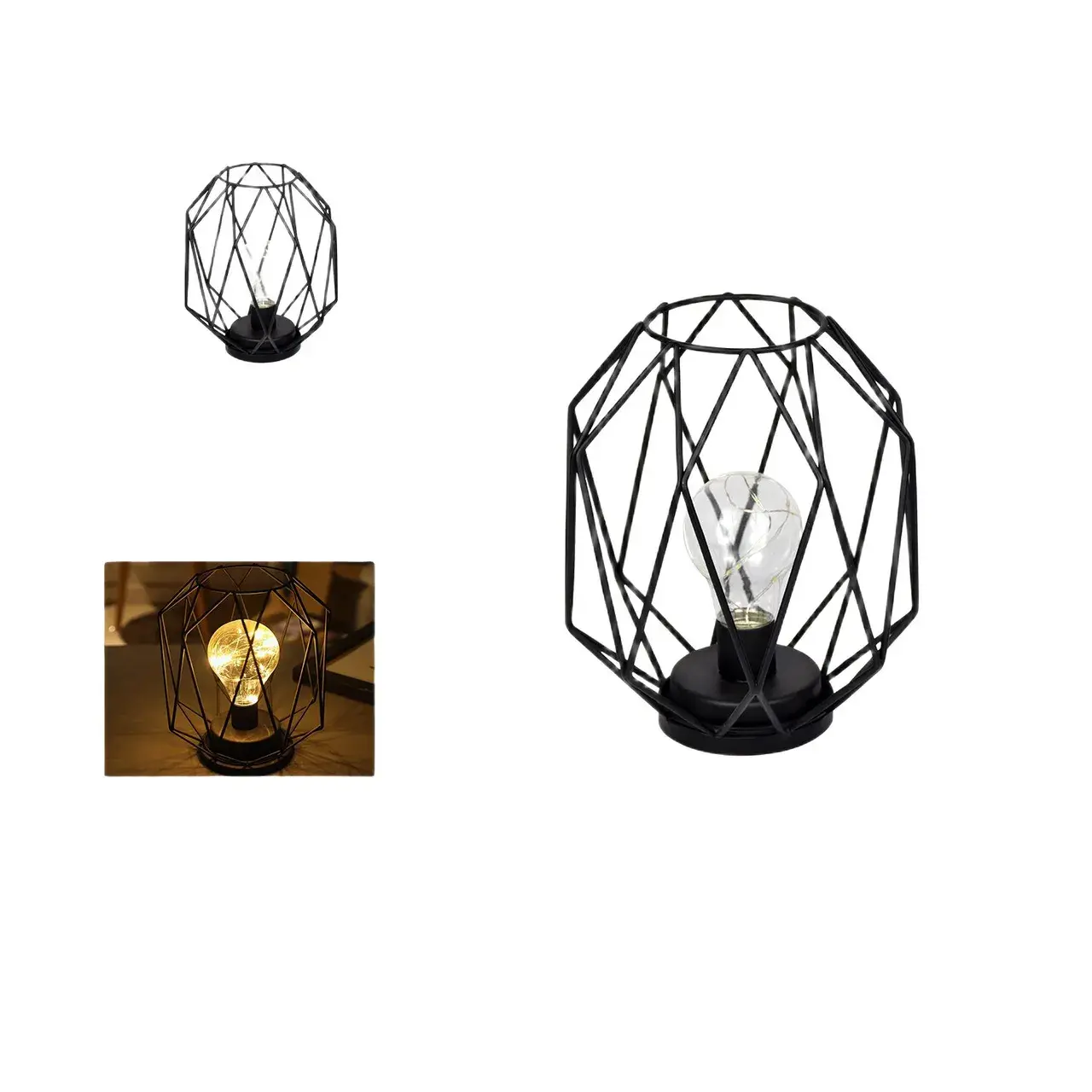 Lampa Solara, Alimentare Solara, Iluminare pentru Exterior, pentru Gradina, Curte si Terasa, Lumina Calda, 21x17.5 cm, Negru (2)