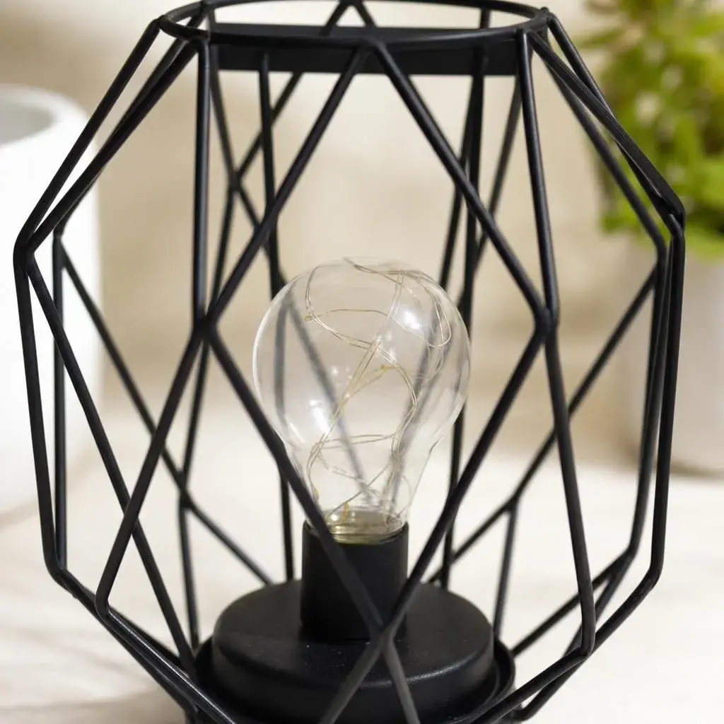 Lampa Solara, Alimentare Solara, Iluminare pentru Exterior, pentru Gradina, Curte si Terasa, Lumina Calda, 21x17.5 cm, Negru (5)